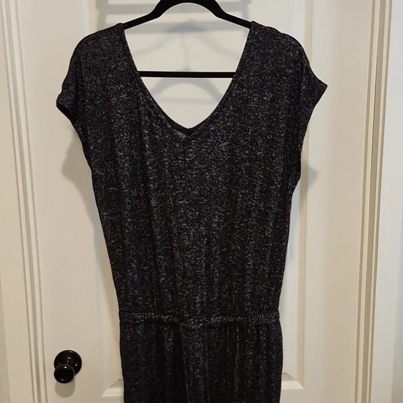 Serra Black Gray Specked Jumpsuit L Large - Picture 2 of 6